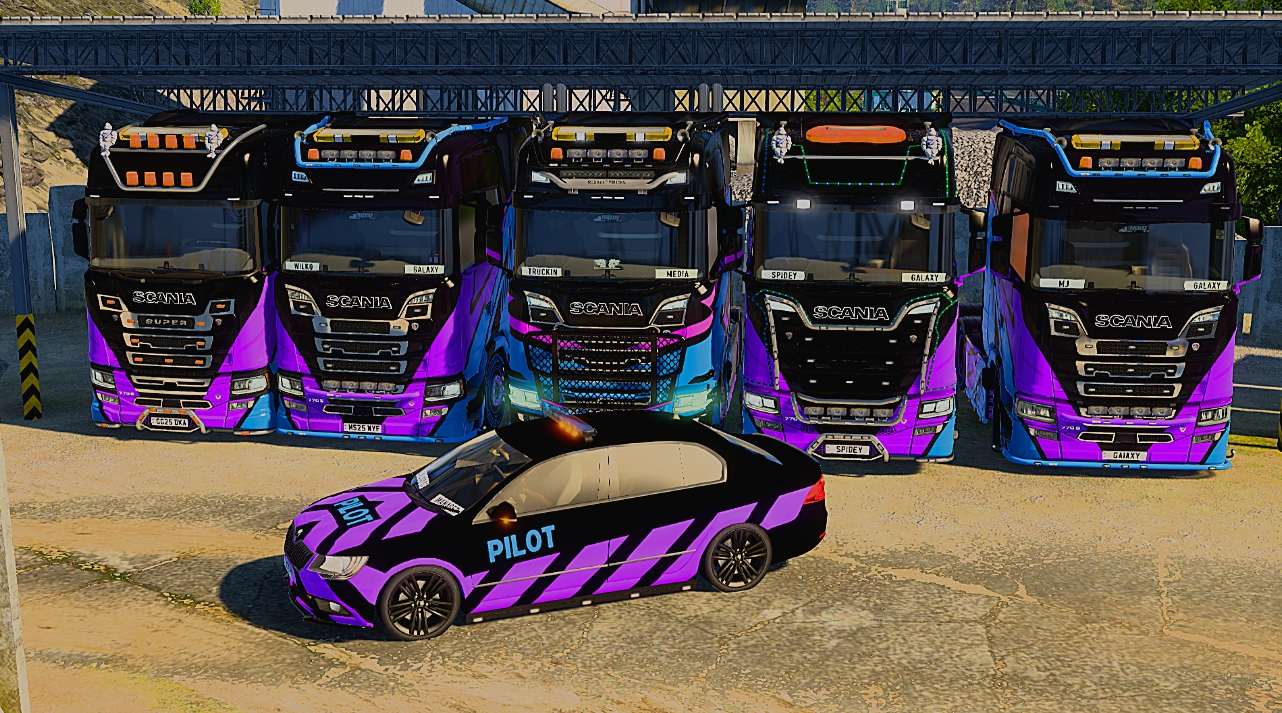 Convoy trucks — event staging